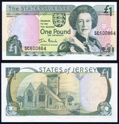 !!! JERSEY - 1 POUND (2000) - P 26 a - UNC / serie de 2 litere VC000367 foto