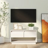 Cumpara ieftin Comodă TV, alb, 74x34x40 cm, lemn masiv de pin