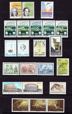 ✅ (S23) San Marino 1985 an complet , Mi. 1313-1344 , 11 serii , cota 26.20 Є , MNH foto