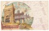 3389 - CERNAVODA, Dobrogea, Train on the bridge Litho - old postcard - used 1902, Circulata, Printata