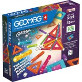 Joc de constructie, Geomag, Magnetic Glitter, 35 Piese, Reciclat