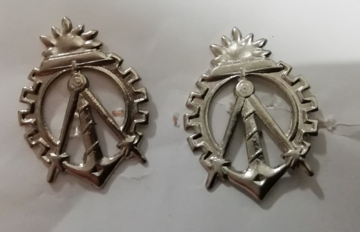 S 19 - semne de arma - metalice - geniu - model nou - argintii
