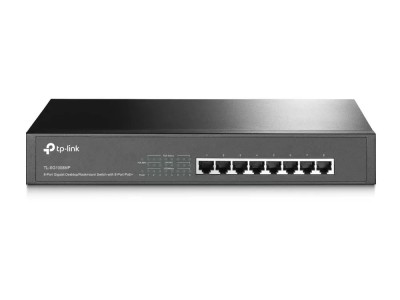 Switch 8 x RJ45 Gigabit PoE, Buget PoE 153W, Unmanaged - TP-Link TL-SG1008MP foto