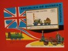 GUINEA ECUATORIALĂ, LOCOMOTIVE - COLIȚĂ ȘTAMPILATĂ IMPERF., Stampilat