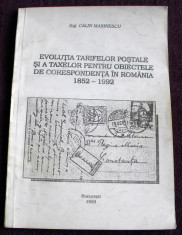 Evolutia tarifelor postale si taxelor pentru corespondenta in Romania 1852-1992 foto