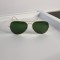 Ochelari de soare Aviator - Ochelari Pilot - Rama aurie Lentile verzi