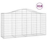 Cumpara ieftin Cosuri gabion arcuite 18 buc, 200x50x100/120cm, fier galvanizat