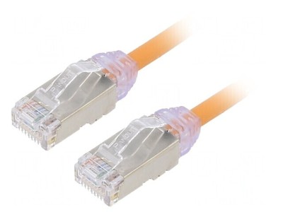 Cabl Patch F/UTP Cat6a Portocaliu 0.5m foto