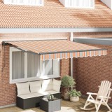 vidaXL Cortina Retractabilă Albastru și portocaliu 350 x 250 cm 3330302