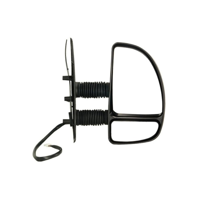 Oglinda exterioara Citroen Jumper 1999-2006, Fiat Ducato 1999-2006, Peugeot Boxer 1999-2006, Dreapta, Crom, electrica, carcasa neagra, Convex, BestAu