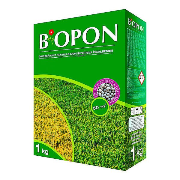 Ingrasamant Biopon anti-ingalbenire pentru gazon 1 kg