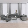 VidaXL Set de canapele cu perne, 4 piese, gri &icirc;nchis, material textil 3202079