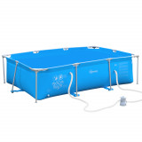 Cumpara ieftin Outsunny Piscină Supraterană cu Filtru și Supapă din Oțel/PVC 291x190x75cm Albastru Perfectă pentru Adulți și Copii &icirc;n Grădină | Aosom Romania