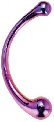 Dildo din Sticla Curved Big Wand Multicolor Glamour Glass foto