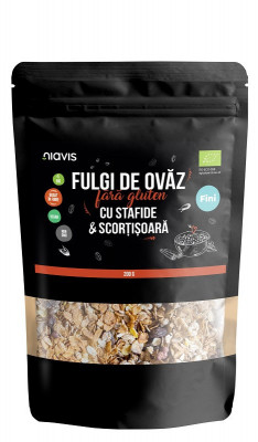 Fulgi Ovaz Stafide Scortisoara F.Gluten Eco 200gr foto