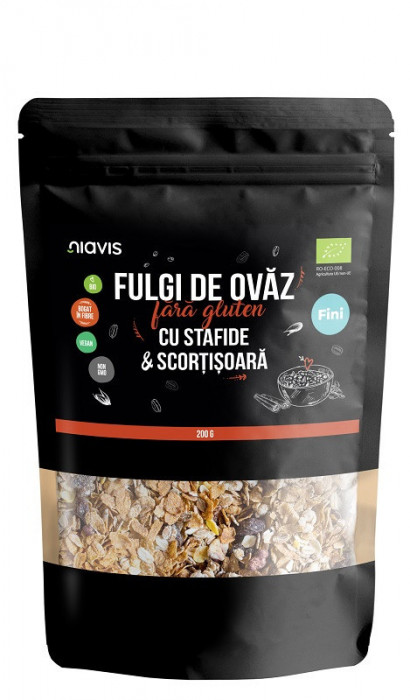 Fulgi Ovaz Stafide Scortisoara F.Gluten Eco 200gr