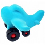 Jucarie din cauciuc - Charles Little Airplane - Turquoise | Rubbabu