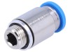 Conector Push-in FESTO Simplu QS-G1/8-8-I, Garnitură NBR, Alama Nichelată, Diametru Ieșire 8mm