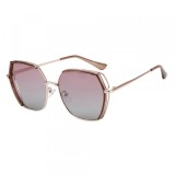 Ochelari De Soare Dama Techsuit 9768, Polarizati, Protectie UV, Maro Aurii Roz