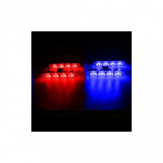 Lampa LED profesionala stroboscopica 12V cu telecomanda Cod: HH-JZD44 - Rosie-Albastra HH-JZD44BR Automotive TrustedCars