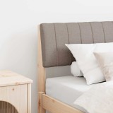 vidaXL Tăblie tapițată Gri taupe 100 cm Lemn de pin masiv 879247