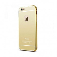Husa Bumper Aluminiu Mirror I-berry Pentru Iphone 6,6s Plus Gold foto