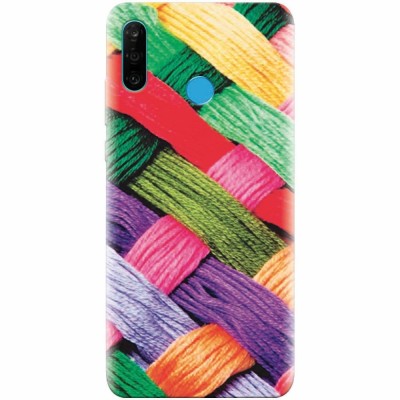 Husa silicon pentru Huawei P30 Lite, Colorful Woolen Art foto