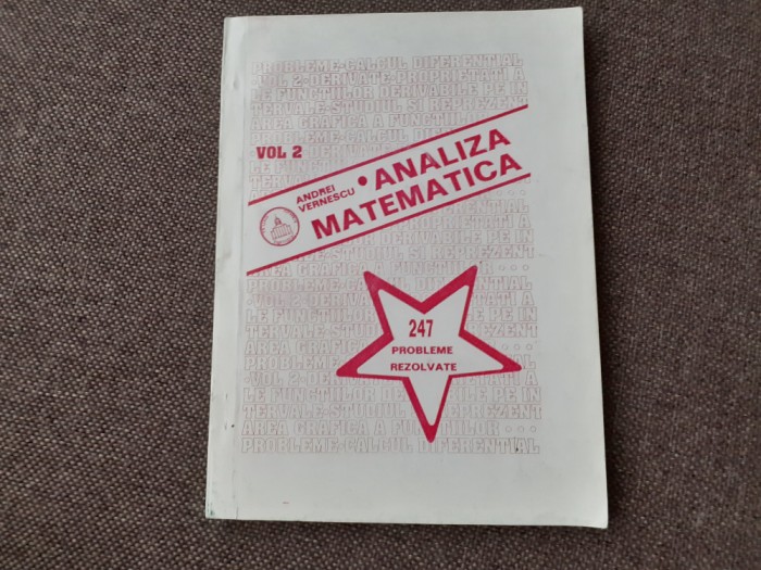 Andrei Vernescu - Analiza matematica (volumul 2)