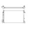 Radiator racire Opel Vectra C, 2002-2009 2,2 108/114kw; 2,2 Dti 92kw; 3,2 V6 155kw Benzina, Automat, Cu/fara AC, 650x400x28, Cu lipire fagure prin br