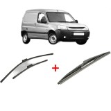 Cumpara ieftin Set 3 stergatoare PEUGEOT PARTNER Box Body/MPV 1996 - 2015, pentru parbriz si luneta, Bosch Twin