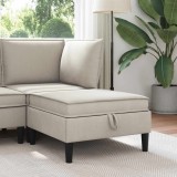 vidaXL Taburet cu depozitare Ovăz Catifea 42027144