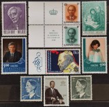 BC73, Lot 10 timbre Belgia, Luzemburg, Liechtenstein, personalitati