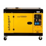 Generator insonorizat Stager YDE15000T 12kVA, 48A, 3000rpm, 230V, diesel, pornire electrica