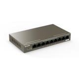 SWITCH PoE Tenda fara management 9-Porturi 10/100 Mbps cu 8-Porturi PoE, IEEE 802.3af, carcasa metalica, rackabil &quot;TEF1109P-8-102W&quot; (timbru verde 2 le