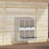 Cubit pentru pui cu 6 compartimente, metal argintiu galvanizat