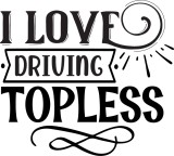 Cumpara ieftin Sticker Auto, I love Driving topless, 27 cm, 12235ST-14, Oem