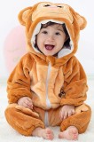 CLD151-16 Pijama kigurumi pentru bebelusi tip salopeta din material moale si pufos