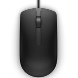 Mouse Dell MS116 2 Butoane, cu fir, 1000 dpi, interfata USB, culoare neagra