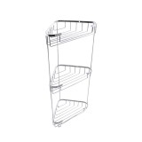 Etajera pentru baie, din inox, 3 rafturi, 180 x 180 mm, S203
