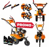 Cumpara ieftin Motocultor 8cp 212cc, benzina 4T, 3 viteze, pornire manuala, cu roti si freze PACHET ulei inclus Detoolz
