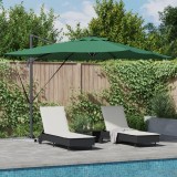 vidaXL Umbrela Cantilever Roma cu LED-uri - Verde, 286 x 285 x 270 cm din aluminiu