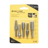 Set 5 freze pentru lemn si metal cu tija 6 mm Breckner Germany