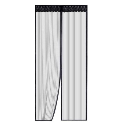 Plasa de insecte pentru usa, Inchidere magnetica, Instalare usoara,90x210 cm, Negru foto