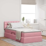 Cumpara ieftin Pat cu storage cu headboard Roz 90 x 190 cm Catifea