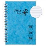 Carnet Notițe Office Style, A6, 50 File, Linii, Copertă Moale, Turcoaz