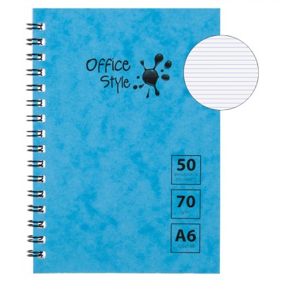 Carnet Notițe Office Style, A6, 50 File, Linii, Copertă Moale, Turcoaz foto