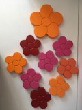 Cumpara ieftin *Lot 9 buc ornamente mobila copii, floare, 9cm si 14cm