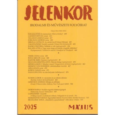 Jelenkor - Irodalmi &amp;eacute;s műv&amp;eacute;szeti foly&amp;oacute;irat - 2025. m&amp;aacute;jus foto
