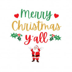 Sticker decorativ, Merry Christmas, Rosu, 60 cm, 7054ST