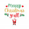 Sticker decorativ, Merry Christmas, Rosu, 60 cm, 7054ST